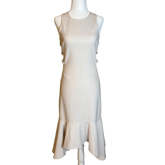 Halston Heritage White Midi Dress - Picture 5 of 10